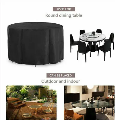 £10.29 • Buy Waterproof Outdoor Indoor Furniture Cover Round Table Heavy Duty Garden Patio UK
