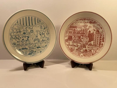 £15.99 • Buy Set Of 2 Gien Studio Plates   Le Marche  23 Cm