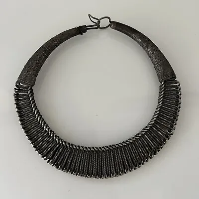 MIAO CHINESE MINORITY HILL TRIBE Antique Silver Collar Necklace  • $395