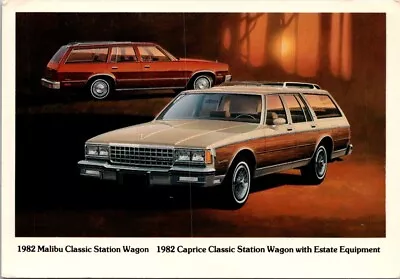 Postcard Chevrolet Chevy 1982 Malibu & Caprice Classic Station Wagon Advertising • $2.99