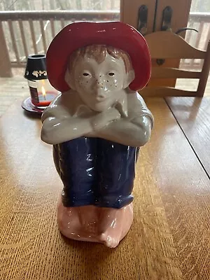 $20 OFF Vintage Pottery Barefoot Boy Cookie Jar W/freckles And Hat • $39