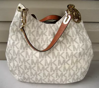 Michael Kors Fulton Vanilla Tote PVC Leather Mint • $115