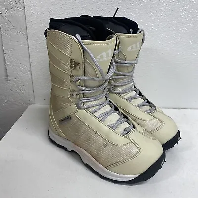 MORROW Wildflower Snowboard Boots Women's US Size 6 Cream Colored #e4 • $23