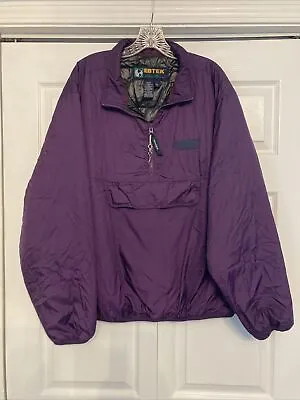 Vintage Eddie Bauer Men's Large Purple~Ebtek Pullover Thinsulate Jacket • $28