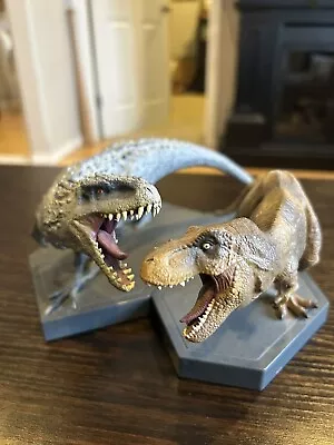 Jurassic World Limited Ed. BLU RAY T-REX + INDOMINUS REX (Statues Only) Bookends • $44.15