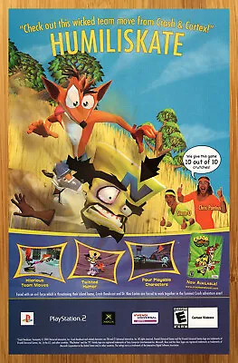 2004 Crash Twinsanity PS2 Playstation 2 Xbox Print Ad/Poster Official Bandicoot • £14.47