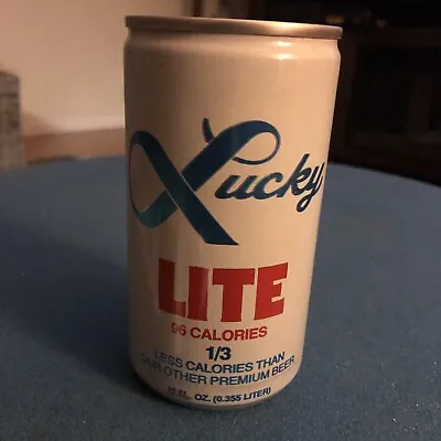 Vintage Collectible Lucky Lite Beer Can Aluminum Pull Tab Intact Bottom Opened • $2.50