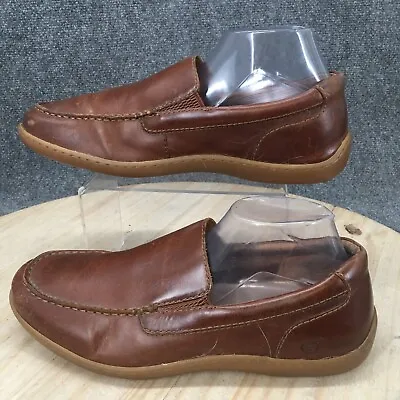 Born Loafer Mens 10.5M Brown Eberhard Slip On Casual Shoes Faux Leather H44116 • $16.89
