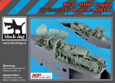 $32.35 • Buy Black Dog 1/48 Mil Mi-24 Hind Engine For Zvezda Kits