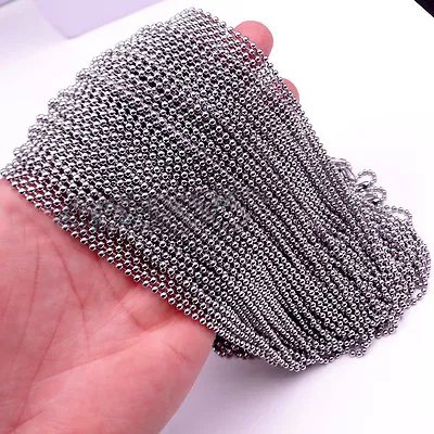 Hotsale Wholesale In Bulk Stainless Steel Lot DIY Ball Chain Necklace 16 -36  • $16.14