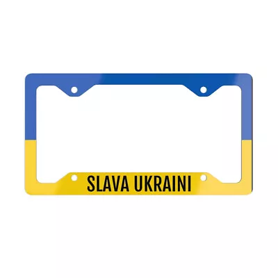 Slava Ukraini License Plate Frame Unique Ukraine Gift Idea And Fun Car Accessory • $24.95