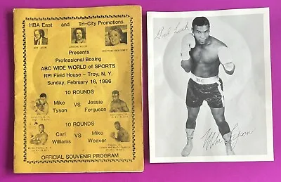 Mike Tyson Vs Jesse Ferguson 1986 Official Program; W/Promo Pic & Unused Card • $549.99