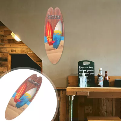  Wood Surfboard Wooden Sign Seaside Light House Decorations For Home • £10.85