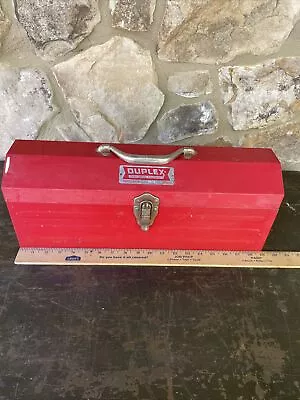 Vtg RARE DUPLEX FORT SMITH TOOLBOX No.0919tombstone  ( 19  X 6  X 7.3/8  ) USA • $32.75