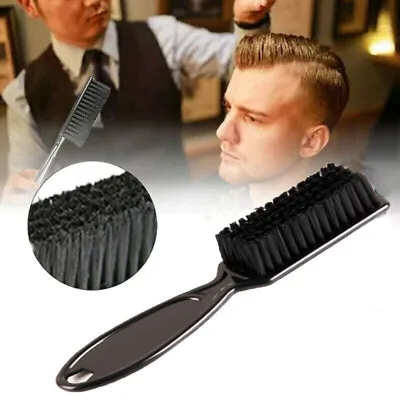 Mens Hairdressing Scissors Fade Brush Barber Tool Beard Brush Hair Comb Black  ‖ • $1.99