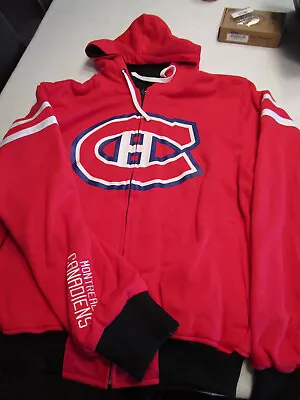 NEW NHL HOCKEY Montreal Canadiens Mens Zip Front Reversible Hooded Jacket Medium • $40.49