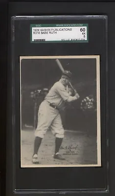 1929 R316 Babe Ruth Kashin Publications New York Yankees SGC EX 5 Set Break • $11897.99