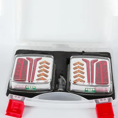 Led Rear Tail Lights Battery Operated USB Magnet Wireless Tow Towing Trailer E11 • $64.99