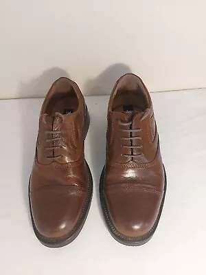 Oaktrak Mens Brown Leather Lace Up Shoes Size UK 8  EU 42 • £24.65