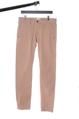 Men's EDWIN Beige 100% Cotton CHINO Pants Trousers Size W 30 L 34 • £31.63