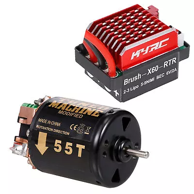 540 Brushed Motor  Crawler Motor 55T 3-Slot And 60A   Car  G1W8 • $33.50