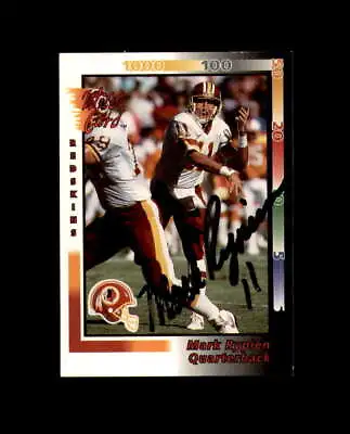 Mark Rypien Hand Signed 1992 Wild Card Washington Autograph • $10