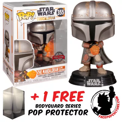 Funko Pop Vinyl Star Wars The Mandalorian Flame Throwing #355 Exclusive • $10.25