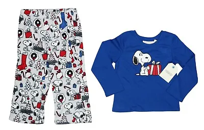 Munki Munki Unisex Kids Snoopy Peanuts Christmas Themed 2-Piece Pajama Set NWT • $16.95