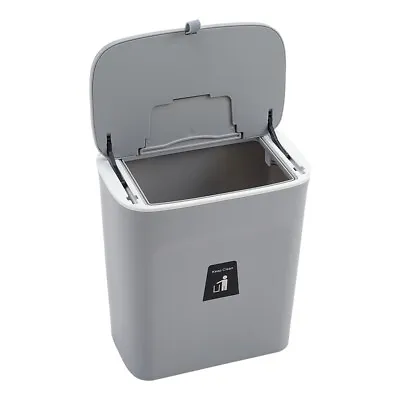  Wall Mounted Waste Bin & Lid Kitchen Bathroom Cabinet Under Sink Garbage Can • £7.95