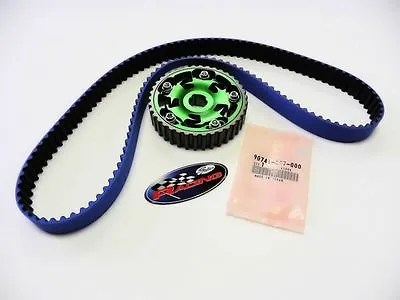 Vms 92-00 Honda Civic Sohc 1.6 D16 Gates Timing Belt & Adjustable Cam Gear Green • $169.88