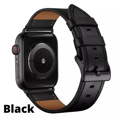 $15.99 • Buy Genuine Leather Strap Watch Band For Apple IWatch Series 8 7 6 5 4 3 SE 38-45MM