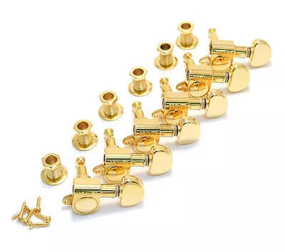 Grover 6 Inline Right Hand Gold Mini Rotomatic Tuners Guitar 205G6 • $72