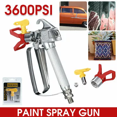 3600PSI Airless Paint Spray Gun W/ Tip & Tip Guard For TItan Wagner Sprayers UK • £19.99