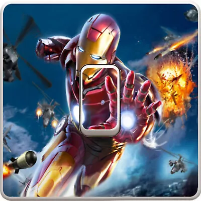 Marvel Iron Man Avengers Light Switch Vinyl Sticker Decal For Kids Bedroom #40 • £1.99