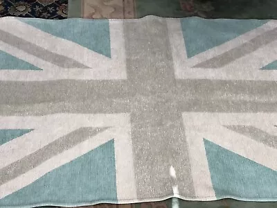 Union Flag / Union Jack Rug 64 X 40  - Green & Beige Nice Quality • £18.95