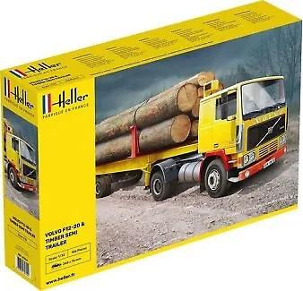 Heller 81704 1:32 Volvo F12-20 Truck With Timber Semi Trailer Plastic Model Kit • $63.85