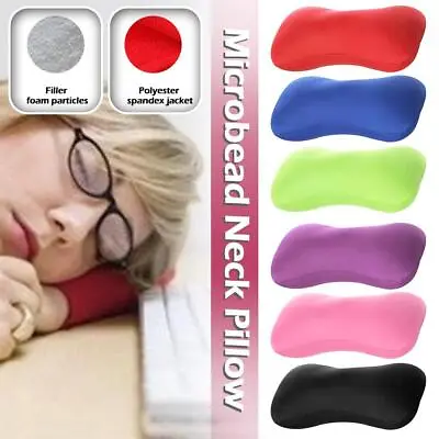 Micro Bead Pillow Cushion Travel Beanie Bolster Roll Neck Pillow] Nap E1Y2 • £6.42