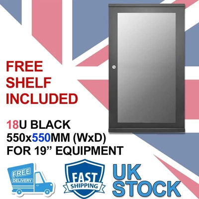 £189.99 • Buy 18U 19  550MM Network Cabinet Data Comms Wall Rack For Patch Panel, Switch, PDU