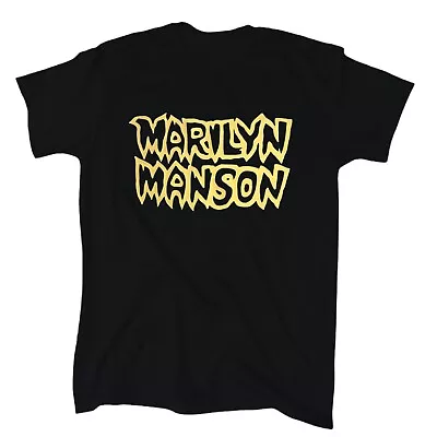 Marilyn Manson Men's T-Shirt - Cotton - Gift - Crew - Band - Blk/Gold • $16.49