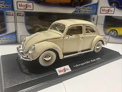 1955 Volkswagen Kafer - Beetle Beige Special Edition Maisto Diecast 1/18 Scale • $44.95