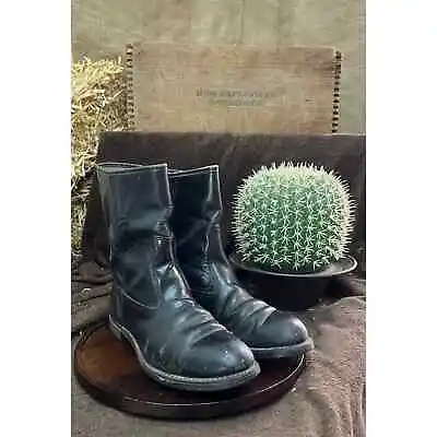Unknown Men - Size 8.5D - Vintage Black Cowboy Boots Style 86405 • $12