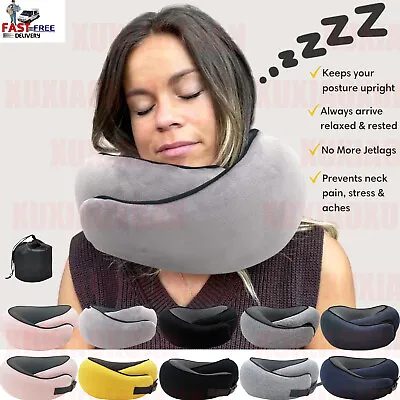 Travel Pillow Memory Foam U-shaped Cervical Neck Pillow Lightweight Traveling ♫ • $19.99