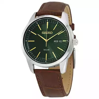 $139.42 • Buy Seiko Dark Green Sunray Dial Solar Powered Men's Watch SNE529