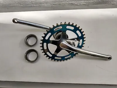 Murray X24 39T BMX Chainring And Crank Set - Old School Vintage Blue • $75
