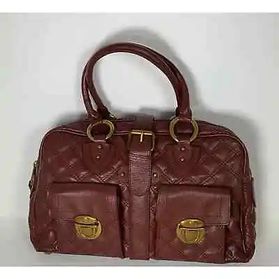 Marc Jacobs Burgundy Quilted Leather Venetia Satchel • $329.99