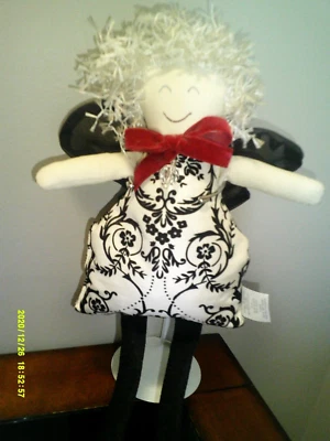 $14.99 • Buy Woof & Poof Angel Wearing White & Black Dress Shelf Sitter 16 