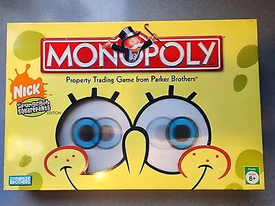 Hasbro Nickelodeon Spongebob Squarepants Monopoly Collector Edition 2005 3D Eyes • $29.95