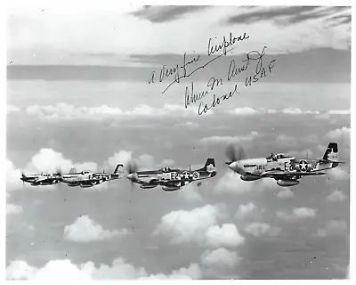 Abner Aust Jr. Signed 8x10 Glossy Photo P-51 (Last Ace Fighter Pilot Of WWII) • $64.99