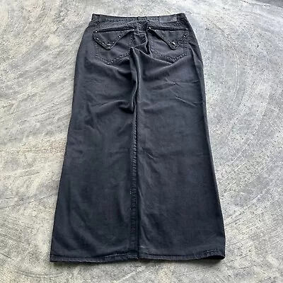 Y2K Akademiks Baggy Black Denim Jeans 10” Opening - 37 X 33 • $55