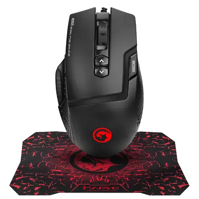 Marvo Scorpion M355 Gaming Mouse And G1 Mouse Pad USB Ergonomic Design • £10